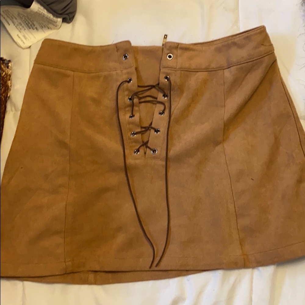 Suede skirt